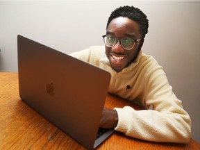 Santos Gagbegnon is a 19 year old University of Ottawa student who is one of 350 worldwide that has been selected to receive a "scholarship" from Apple to attend WWDC in California this weekend.  Photo by Jean Levac/Postmedia News 131647