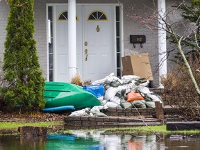 Chemin Fraser in Gatineau, Quebec is still suffering from flood waters from the Ottawa River on Friday, May 3, 2019.