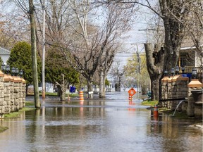 Rue Fer-à-Cheval in Masson-Angers, Gatineau is completely flooded on May 16, 2019.