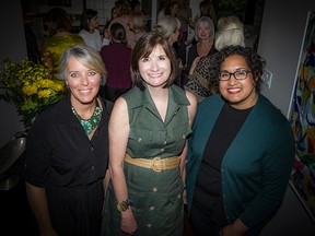 From left: Hannah Beach, Dandelion Dance founder, Andrea Laurin, host for the special evening, and Monica Chohan, co-executive director, organizational development with Dandelion Dance.