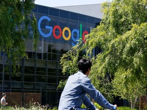 Google's main campus in Mountain View, California on May 1, 2019.