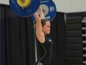 Ashley Bruce of Ottawa's Just Lift club won the women's 59-kilogram title at the 2018 Ontario junior weightlifting championships in December.