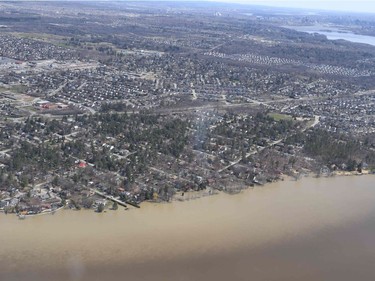 Aylmer - 
Aerial view of the flooding in the National Capital region, April 29, 2019.