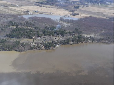 Baskins Beach -
Aerial view of the flooding in the National Capital region, April 29, 2019.