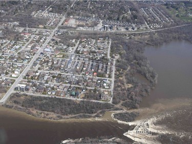 Britannia - Aerial view of the flooding in the National Capital region, April 29, 2019.