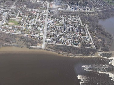 Britannia - Aerial view of the flooding in the National Capital region, April 29, 2019.
