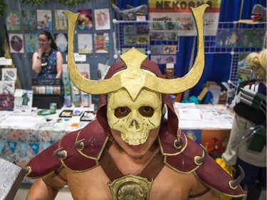 Cosplayer Richard Wong in his hand crafted costume as the 8th edition of Ottawa Comiccon gets underway at the EY Centre and runs through until Sunday.