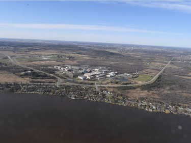 Crystal Beach - Aerial view of the flooding in the National Capital region, April 29, 2019.