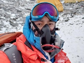 When Chris Dare, shown in this image from his facebook page, stood on the roof of the world he had tears behind his goggles. After nine years and mountains on seven continents, the British Columbia resident who is an officer in the Canadian Armed Forces climbed the 8,848-metre peak of Mount Everest at 9:30 a.m. Nepal time on Thursday
