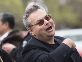 Kevin J. Johnston at a rally against religious accommodation in schools in Mississauga, April 25, 2017.