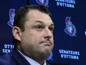 D.J. Smith is announced as the Ottawa Senators new head coach at a press conference in Ottawa on Thursday, May 23, 2019.