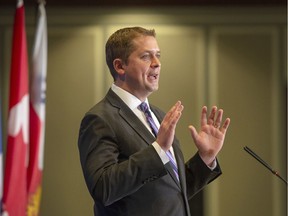 Conservative Leader Andrew Scheer addresses the Montreal Council on Foreign Relations Tuesday, May 7, 2019 in Montreal.