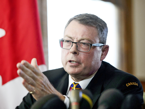 Vice Admiral Mark Norman at a press conference in Ottawa on May 8, 2019.