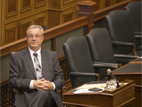 Ontario MPP Randy Hillier takes his seat in the Ontario Legislature in Toronto on Tuesday, March 26, 2019. Hillier returned to Queen's Park after being ousted from the Ontario PC Caucus.