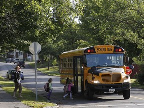 Failing to stop for a school bus can result in a fine of between $400 and $2,000, and six demerits on your licence. For each subsequent offence, the fine jumps to $1,000 to $4,000, with possible imprisonment up to six months, according to police.