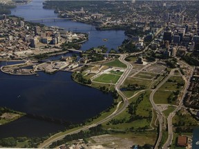 LeBreton Flats viewed from above in 2017.