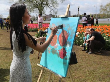 Tulips at the Ottawa Tulip Festival at Dow's Lake in Ottawa Monday May 20, 2019. The Tulip Festival at Dow's lake was busy with hundreds of people enjoying and taking photos of tulips.