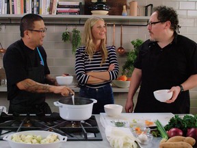 Guests on The Chef Show starring Roy Choi, left, and Jon Favreau, right, include Gwyneth Paltrow.