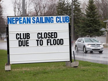 The Nepean Sailing Club has closed due to flooding as the Ottawa River continues to rise with no let up for the next few days.