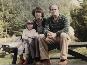 Jim Westover, at right, with his wife Joanne and daughter Suzanne. Suzanne was a late 'surprise.'