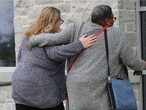 Kirsten Pemberton, left, enters the Lennox and Addington County Court House inon Monday, Dec. 3, 2018 for a pre-trial court appearance. The Napanee area woman pleaded guilty to infanticide on Monday, June 10, 2019.