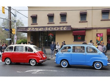 Car owners take part in the Italian car parade as part of the Italian Festival on Saturday.