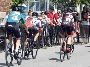 Cyclists take part in The Preston Street Criterium bike race as part of the Ottawa Italian Festival on Sunday, June 16, 2019.  (Patrick Doyle)  ORG XMIT: 0617 criterium 10