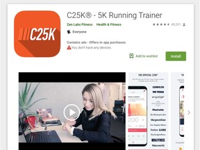 When searching for a fitness app, some come with a set of pre-made goals, like the Couch to 5K running app.