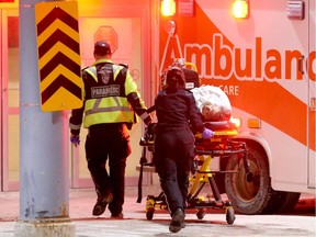 Paramedics on the scene of the Westboro bus crash in January. No one thinks we have too many ambulance services, notes Coun. Theresa Kavanagh.