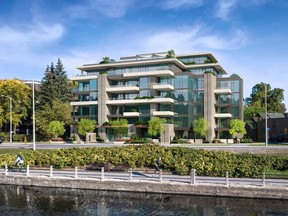 Echo is a six-storey condo clad in stone, zinc and plenty of glass to maximize its views of the Rideau Canal.