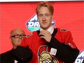 Lassi Thomson was the Senators' first pick, 19th overall, on Friday night.