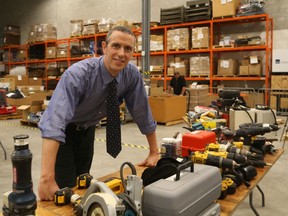 Nicholas Trudel, director general, specialized services sector, in the  GCSurplus Ottawa warehouse.