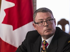 Vice Admiral Mark Norman during a press conference in Ottawa on May 8, 2019.