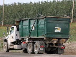 Waste Management garbage truck.