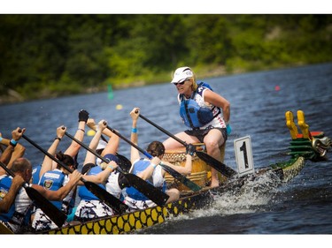 The Ottawa Dragon Boat Festival was held over the weekend on the Rideau River at Mooney's Bay.   Ashley Fraser/Postmedia