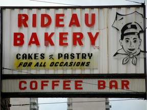 The Rideau Bakery sign in 2014.