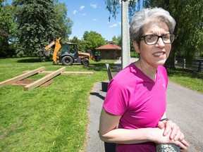 Upset home owner Wendy Myers, who lives near the site of the summer pop-up bistro being installed at Patterson Creek.