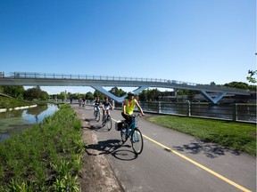 The Flora Foot Bridge over the Rideau Canal: It promotes 'active transportation' such as cycling and walking.