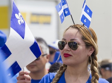 Johana Lopez taking part in the Saint-Jean-Baptiste Day parade in Gatineau on June 24, 2019. Errol McGihon/Postmedia