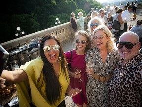 It was a perfect night for selfies with good friends, from left: MJ Naim Brown, Sophie Jolin-Roch, Mandy Gosewich, Katie Hession and James Jefferson.