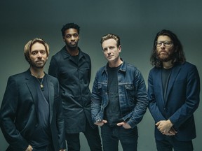 Pianist Aaron Parks' Little Big band consists of, left to right, Parks, bassist David Ginyard, guitarist Greg Tuohey and drummer Tommy Crane