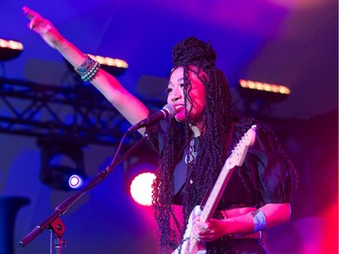 Singer Judith Hill opens the 39th edition of the TD Ottawa Jazzfest at Marion Dewar Plaza in front of Ottawa City Hall. Photo by Wayne Cuddington / Postmedia