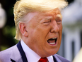 U.S. President Donald Trump speaks to reporters as he departs the White House in Washington, DC on June 26, 2019.