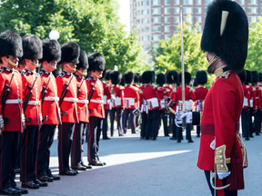 Members of Ceremonial Guard preparing for their first Guard Mount on Parliament Hill, on June 23, 2019, in Ottawa, Ontario. Photo:  Rob McKinnon, Department of National Defence