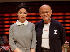Marie Henein stands with Moses Znaimer at the ideacity conference in Toronto on June 19.