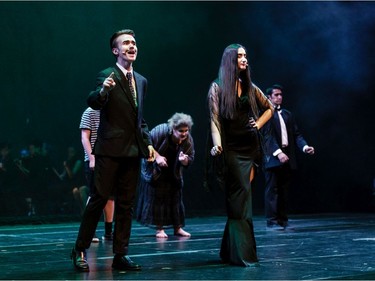 Students perform an excerpt from The Addams Family, Longfields-Davidson Heights Secondary School, during the annual Cappies Gala awards, held at the National Arts Centre, on June 09, 2019, in Ottawa, Ont.