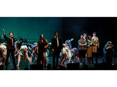 Students perform an excerpt from The Addams Family, Longfields-Davidson Heights Secondary School, during the annual Cappies Gala awards, held at the National Arts Centre, on June 09, 2019, in Ottawa, Ont.