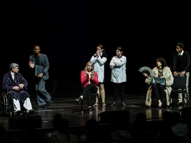 The winner(s) for Students perform an excerpt from Murder's In The Heir, St.Joseph High School, accept(s) their award, during the annual Cappies Gala awards, held at the National Arts Centre, on June 09, 2019, in Ottawa, Ont.