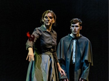 The winner(s) for Students perform an excerpt from The Scarlet Letter, Glebe Collegiate Institute, accept(s) their award, during the annual Cappies Gala awards, held at the National Arts Centre, on June 09, 2019, in Ottawa, Ont.