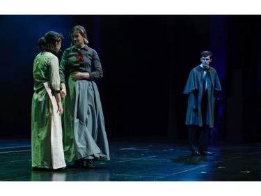 Students perform an excerpt from The Scarlet Letter, Glebe Collegiate Institute, during the annual Cappies Gala awards, held at the National Arts Centre, on June 09, 2019, in Ottawa, Ont.